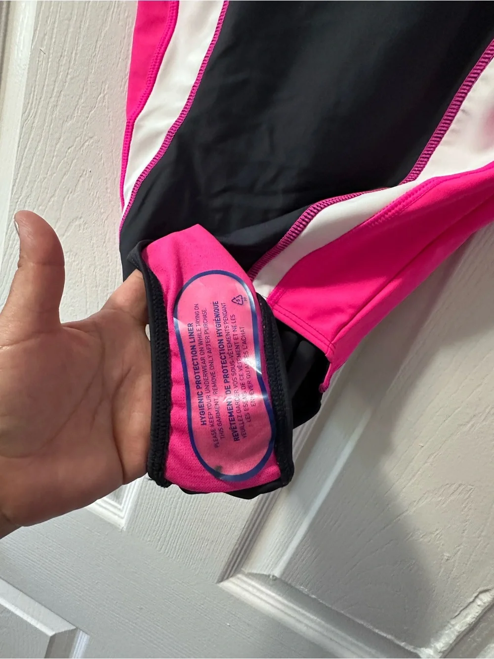 Puma Navy, Hot Pink & White Girls' One-Piece Swimsuit